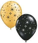 Lupitas Gift And Party Supplies 11 Inch Stars and Sparkles Latex Balloon for party decorations