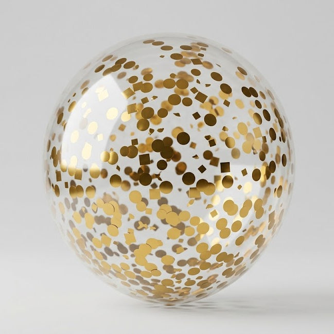 11 inch gold confetti latex balloons for party decoration by Lupitas Gift And Party Supplies