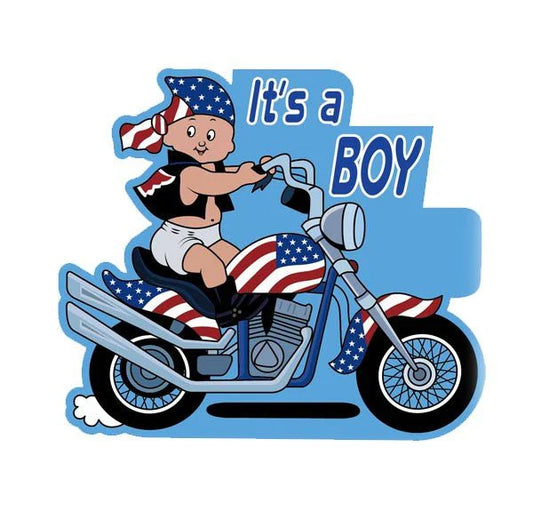 Boy Motorcycle Cool Rider foam board standee for kids party by Lupitas Gift And Party Supplies
