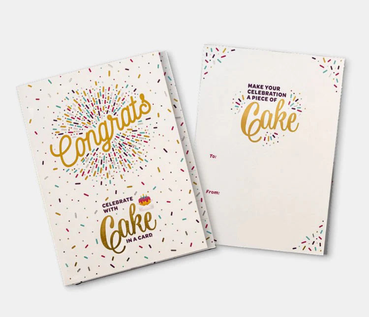Congrats cake greeting card for celebrations by Lupitas Gift And Party Supplies
