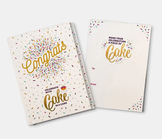 Congrats cake greeting card for celebrations by Lupitas Gift And Party Supplies
