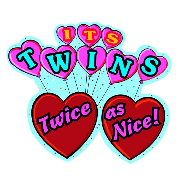 Twins Heart Filled Add On from Lupitas Gift And Party Supplies for baby shower decoration